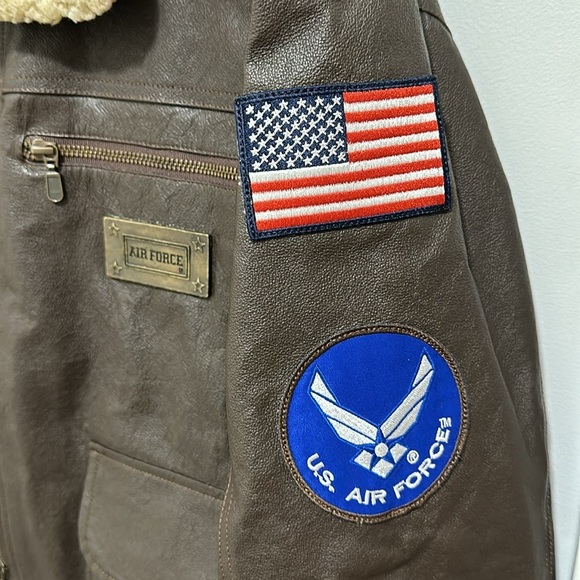The Bradford Exchange Air Force Leather Flight Jacket size L - Picture 4 of 9